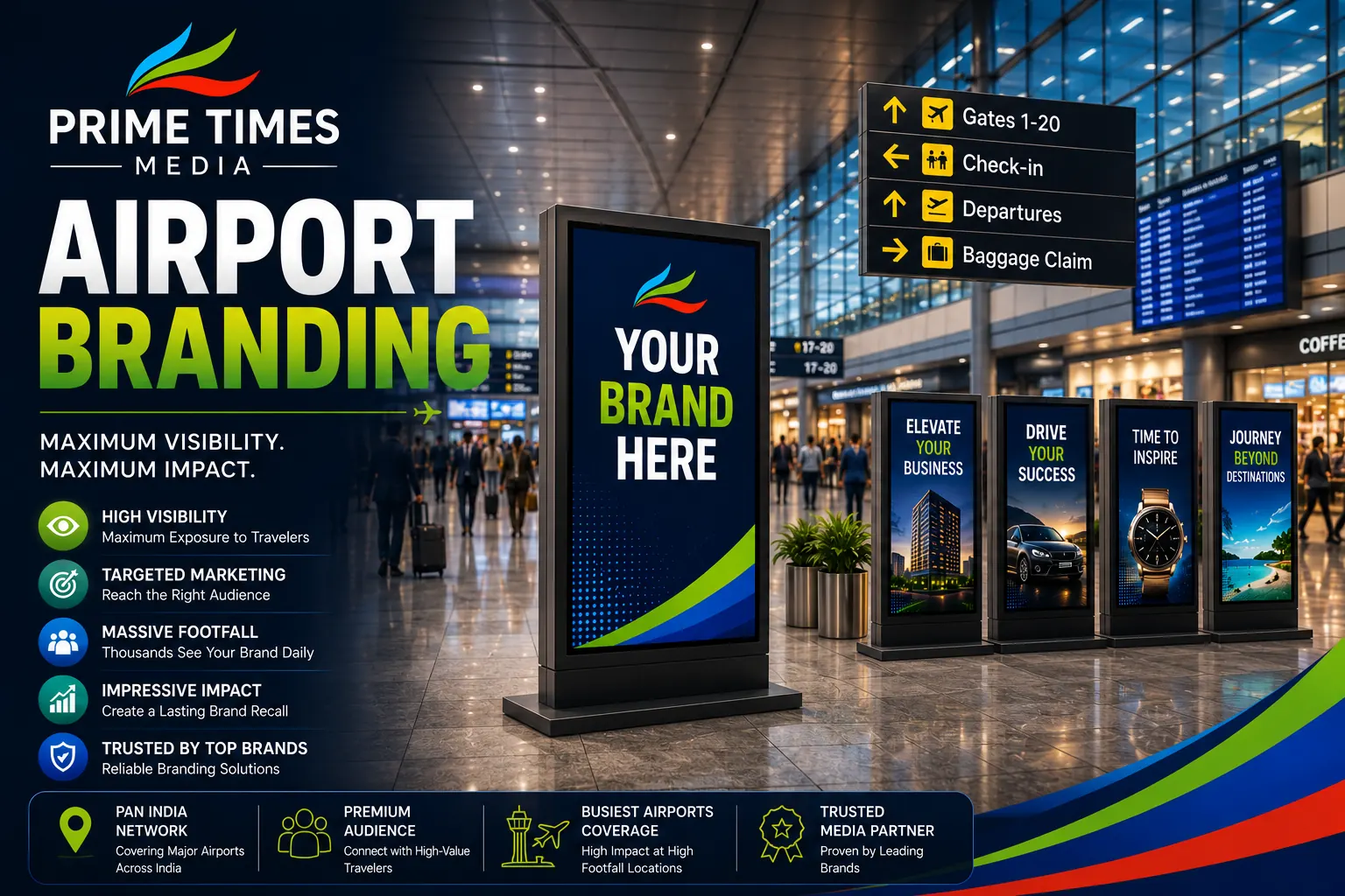 Airport display advertising execution